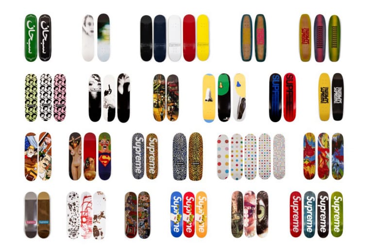 オークションに登場した Supreme の全スケートデッキコレクションが約1億円で落札