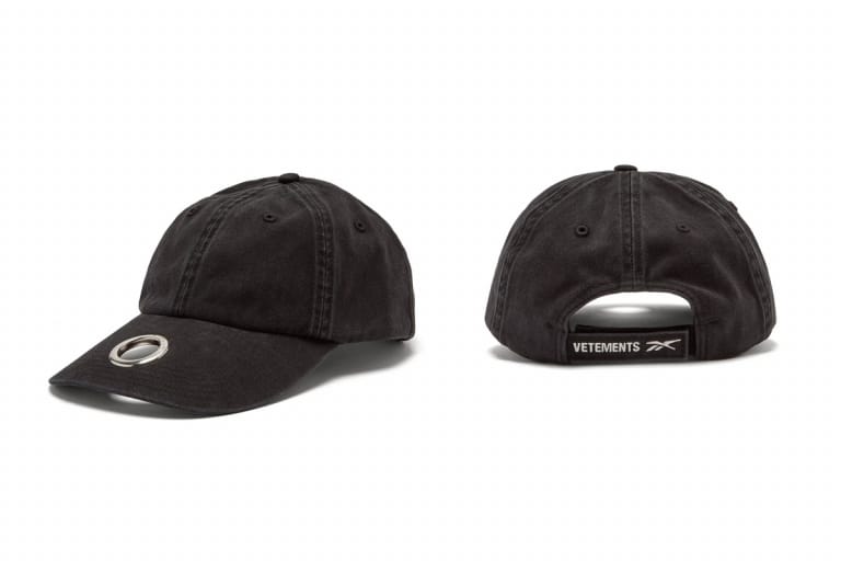 Vetements x Reebok がクラシックなベースボールキャップをリリース