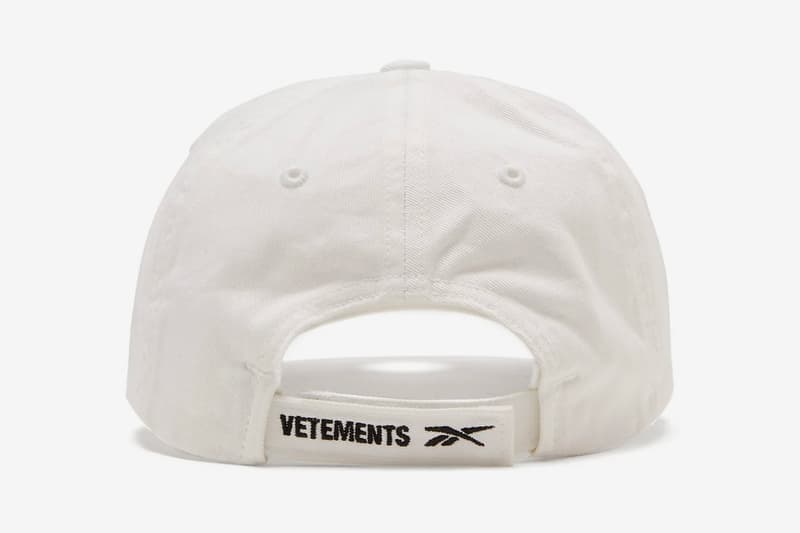 Vetements x Reebok がクラシックなベースボールキャップをリリース 