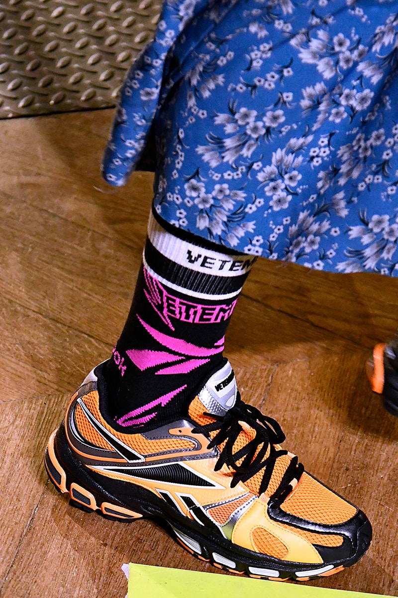 Latest Vetements x Reebok Sneakers Surface During FW19 Runway Show info images premium running 