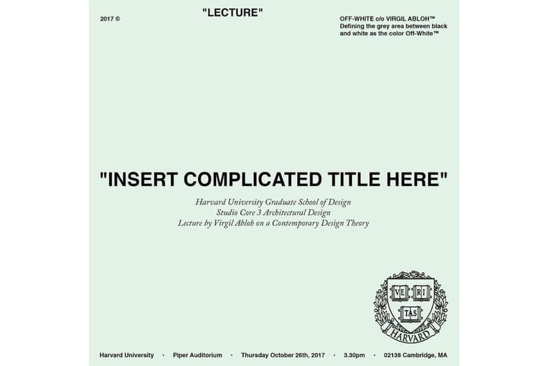 ヴァージル・アブロー 複雑なタイトルをここに オフホワイト ルイヴィトン ハーバード大学 virgil abloh Louis Vuitton insert complicated title here book release ブック リリース