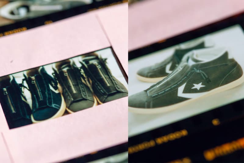 ノンネイティヴ コンバース nonnative converse japan pro leather hi suede collaboration navy grey コラボレーション コラボスニーカー ネイビー グレー release date drop info colorways zipper exclusive coverchord vendor high top info 2016 february 16 2019