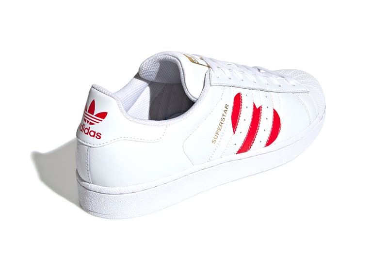 アディダス スーパースター　バレンタイン　モデル　Adidas Superstar Valentines Day 2019 Info sneakers shoe fashion adidas originals Running White College Red Gold Met Date Release