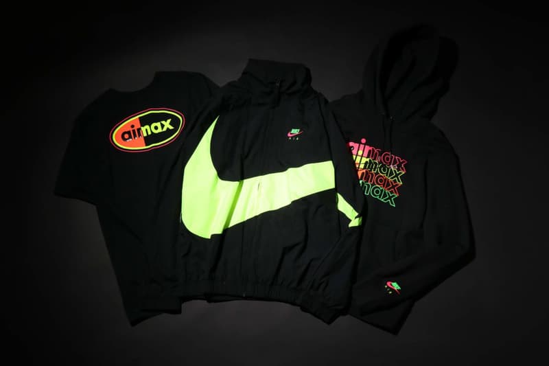 ナイキ atmos アトモス オンライン 東京 トウキョウ ネオン コレクション エアマックス アパレル スニーカー Nike Tokyo Neon Collection Clothing Air Max 90 98 release date info buy japan colorways jacket zip up big swoosh logo branding atmos