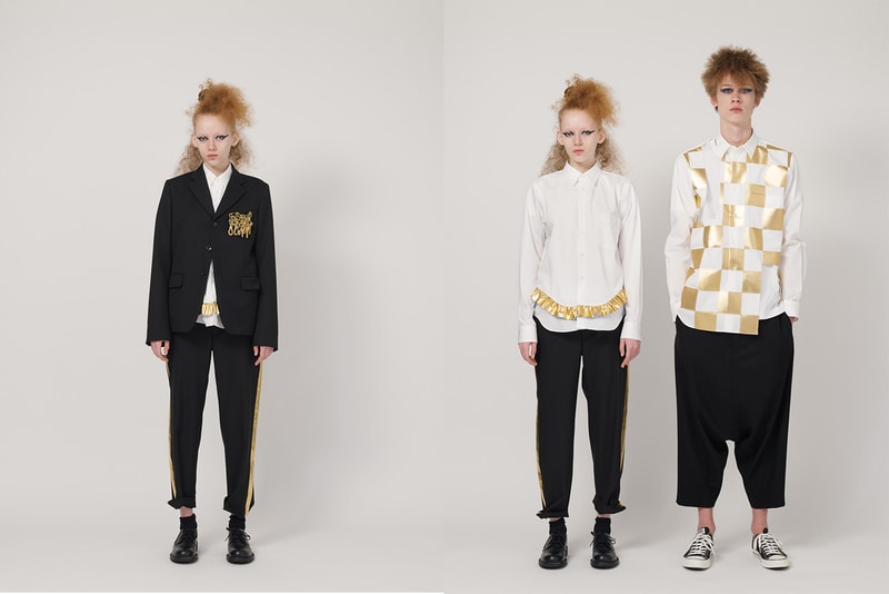ブラック コム デ ギャルソン ナイキ　コラボレーション　春夏　コレクション BLACK COMME des GARÇONS SS19 Collection spring/summer rei kawakubo tailored shirting coach jacket shirts shorts blazers trousers suit t-shirts skirt patchwork nike collab 