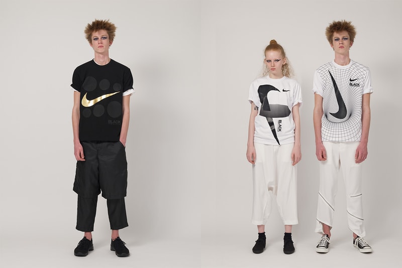 ブラック コム デ ギャルソン ナイキ　コラボレーション　春夏　コレクション BLACK COMME des GARÇONS SS19 Collection spring/summer rei kawakubo tailored shirting coach jacket shirts shorts blazers trousers suit t-shirts skirt patchwork nike collab 