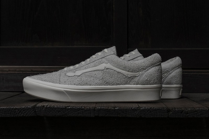 ヴァンズ オールドスクール ヴァンズ ボルト Blends Vans Vault Old Skool COMFYCUSH LX スニーカー First Look Sneaker Bone Jazz Stripe hair suede black grey