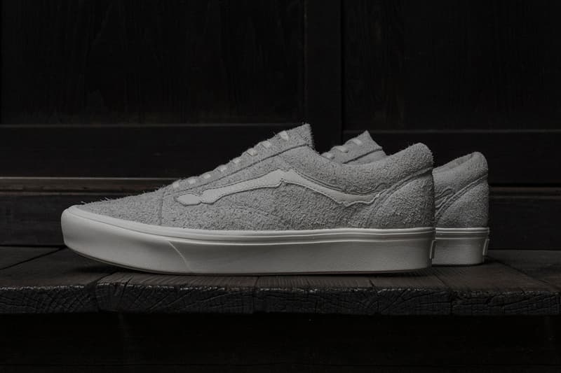 ヴァンズ オールドスクール ヴァンズ ボルト Blends Vans Vault Old Skool COMFYCUSH LX スニーカー First Look Sneaker Bone Jazz Stripe hair suede black grey