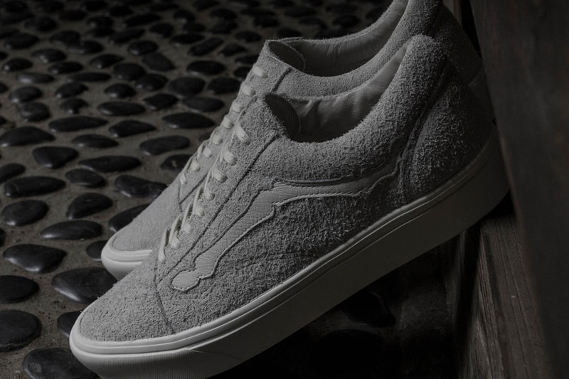 ヴァンズ オールドスクール ヴァンズ ボルト Blends Vans Vault Old Skool COMFYCUSH LX スニーカー First Look Sneaker Bone Jazz Stripe hair suede black grey