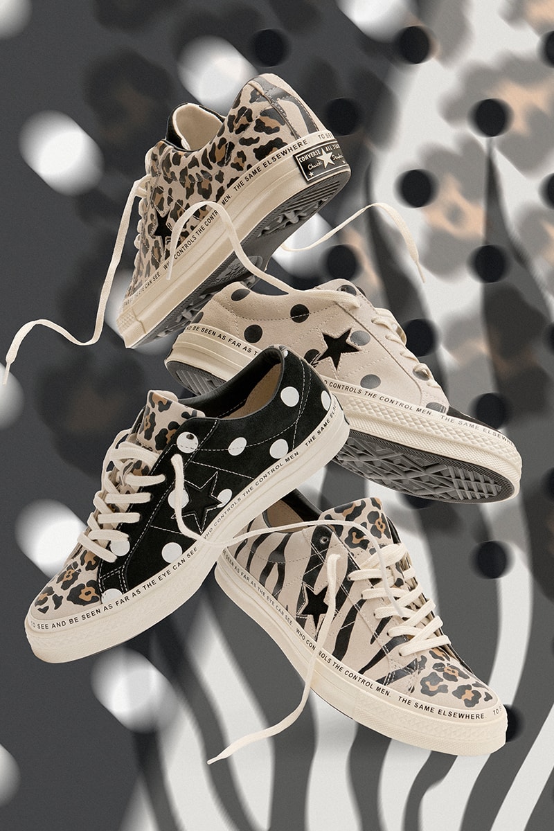 ブレインデッド　コンバース ワンスター  コラボスニーカー Brain Dead x Converse One Star Spring/Summer 2019 First Look Release Details Animal Print Zebra Polka Dot Cheetah Leopard First Look