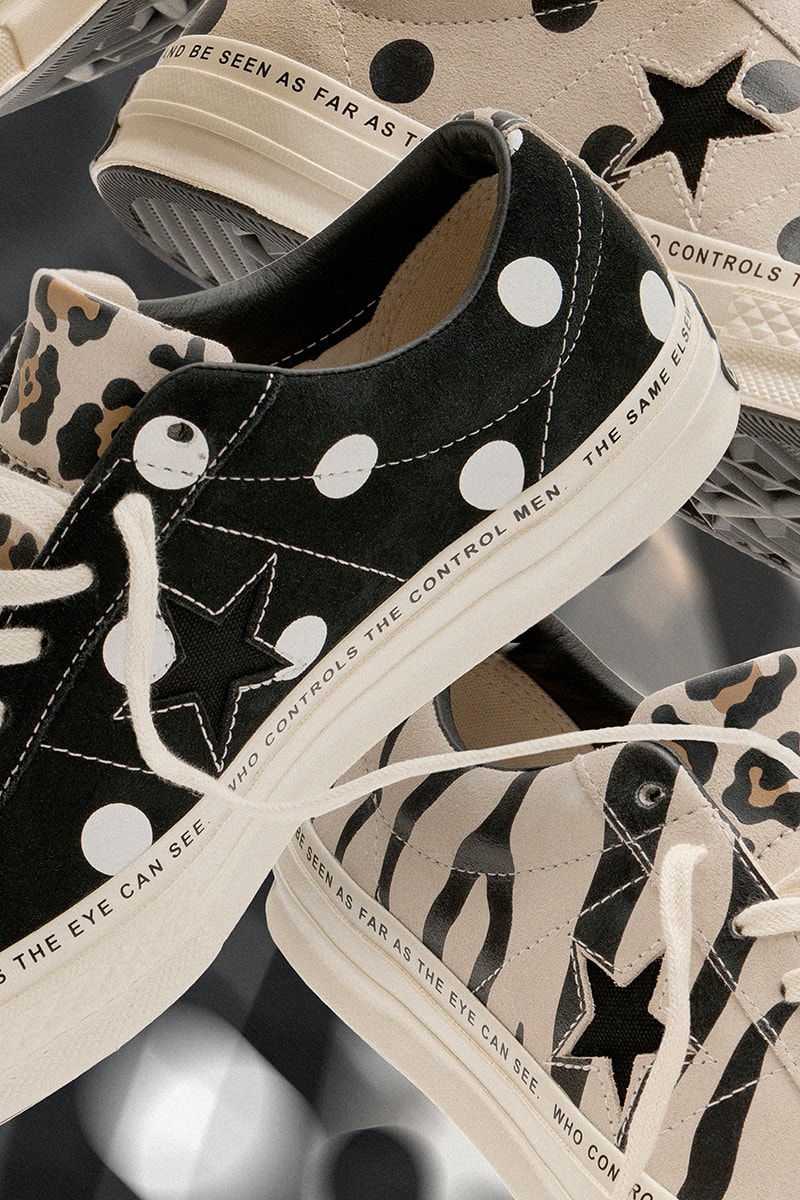 ブレインデッド　コンバース ワンスター  コラボスニーカー Brain Dead x Converse One Star Spring/Summer 2019 First Look Release Details Animal Print Zebra Polka Dot Cheetah Leopard First Look