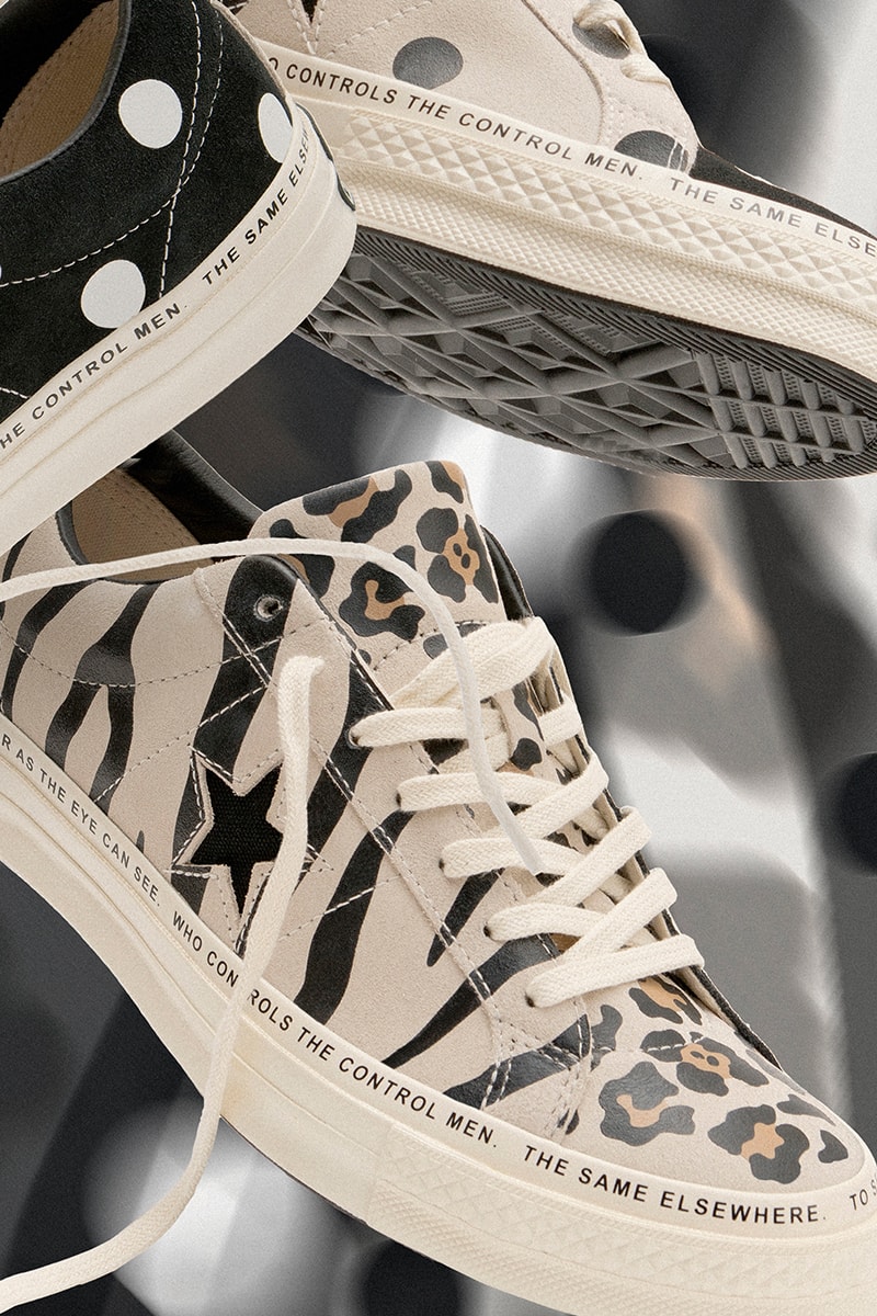 ブレインデッド　コンバース ワンスター  コラボスニーカー Brain Dead x Converse One Star Spring/Summer 2019 First Look Release Details Animal Print Zebra Polka Dot Cheetah Leopard First Look