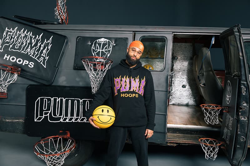 チャイナタウン マーケット プーマ オールスター Chinatown Market x Puma Hoops NBA All-Star weekend Collab collaboration puma lab footlocker exhibition pop-up charlotte t-shirts hoodies tote bags hats mad max van