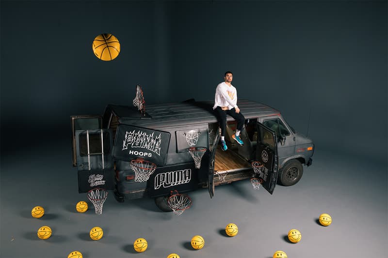 チャイナタウン マーケット プーマ オールスター Chinatown Market x Puma Hoops NBA All-Star weekend Collab collaboration puma lab footlocker exhibition pop-up charlotte t-shirts hoodies tote bags hats mad max van