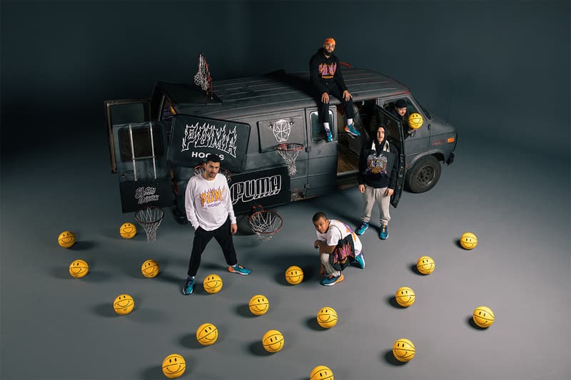 チャイナタウン マーケット プーマ オールスター Chinatown Market x Puma Hoops NBA All-Star weekend Collab collaboration puma lab footlocker exhibition pop-up charlotte t-shirts hoodies tote bags hats mad max van