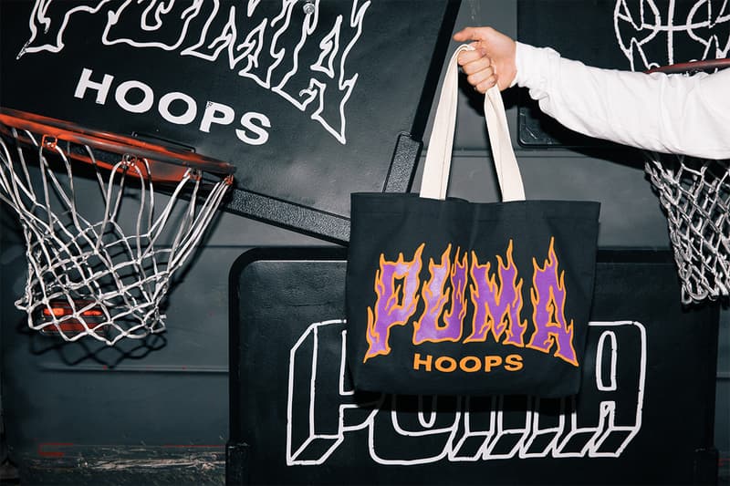 チャイナタウン マーケット プーマ オールスター Chinatown Market x Puma Hoops NBA All-Star weekend Collab collaboration puma lab footlocker exhibition pop-up charlotte t-shirts hoodies tote bags hats mad max van 