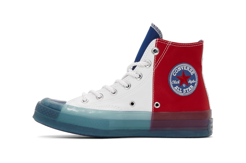 コンバース チャックテイラー スニーカー　半透明　シースルー　Converse SS19 Chuck Taylor All-Star 70s Hi Colorways translucent see through opaque midsoles pink red pattern plaid print color block