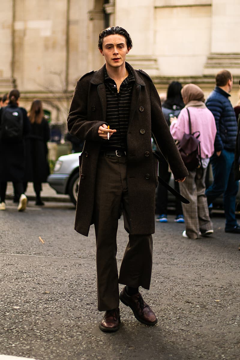 London Fashion Week Street Style FW19 Fall Winter 2019 Streetsnaps Fashion Clothing Cheyenne Maya Carty Victoria Secret Model VLTN White Boots Valentino Garavani Blazer Prada Scarf Bucket Hats Romeo Juliet Shorts Prada Milano Bag Jacket Puffer Jacket Jackets Coats Palace Skateboards Balaclava Accessories Earrings Necklaces Jewelry Aries Arise Layers Layered Clothing Off-White Virgil Abloh Sita Abellan Burberry Trench Coat JW Anderson Jonathan Ganni Chanel Skirt Waterproof Rain Gucci Balenciaga Comme Des Garçons SHIRT Versace Headband Jasper Conran Stripes Checks Striped Checkered Patterns