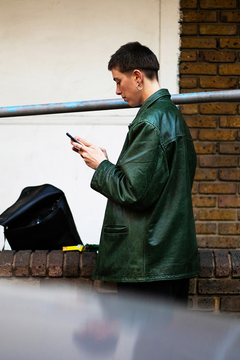 London Fashion Week Street Style FW19 Fall Winter 2019 Streetsnaps Fashion Clothing Cheyenne Maya Carty Victoria Secret Model VLTN White Boots Valentino Garavani Blazer Prada Scarf Bucket Hats Romeo Juliet Shorts Prada Milano Bag Jacket Puffer Jacket Jackets Coats Palace Skateboards Balaclava Accessories Earrings Necklaces Jewelry Aries Arise Layers Layered Clothing Off-White Virgil Abloh Sita Abellan Burberry Trench Coat JW Anderson Jonathan Ganni Chanel Skirt Waterproof Rain Gucci Balenciaga Comme Des Garçons SHIRT Versace Headband Jasper Conran Stripes Checks Striped Checkered Patterns