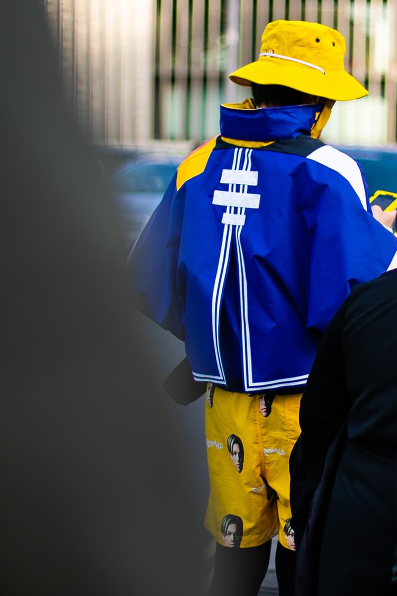 London Fashion Week Street Style FW19 Fall Winter 2019 Streetsnaps Fashion Clothing Cheyenne Maya Carty Victoria Secret Model VLTN White Boots Valentino Garavani Blazer Prada Scarf Bucket Hats Romeo Juliet Shorts Prada Milano Bag Jacket Puffer Jacket Jackets Coats Palace Skateboards Balaclava Accessories Earrings Necklaces Jewelry Aries Arise Layers Layered Clothing Off-White Virgil Abloh Sita Abellan Burberry Trench Coat JW Anderson Jonathan Ganni Chanel Skirt Waterproof Rain Gucci Balenciaga Comme Des Garçons SHIRT Versace Headband Jasper Conran Stripes Checks Striped Checkered Patterns