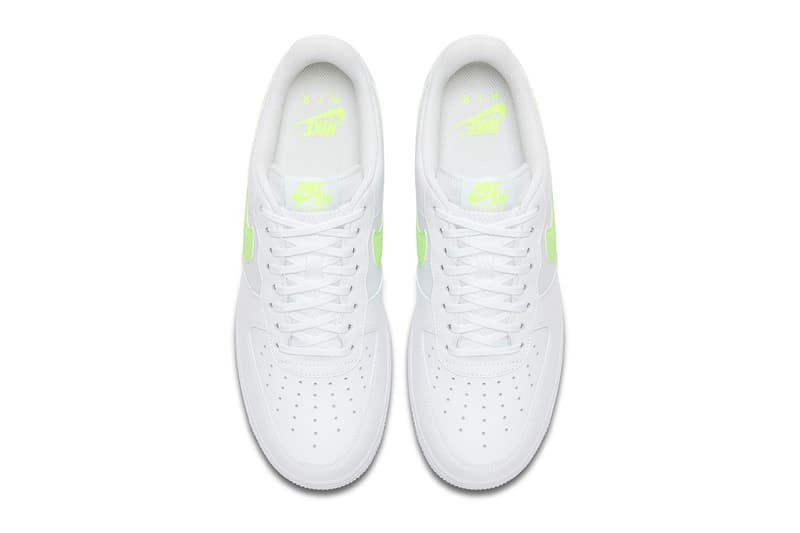 ナイキ　レザー　メッシュ　スニーカー　Nike Mixes Leather and Mesh on New Air Force 1s black red white volt grey blue release info images price footwear