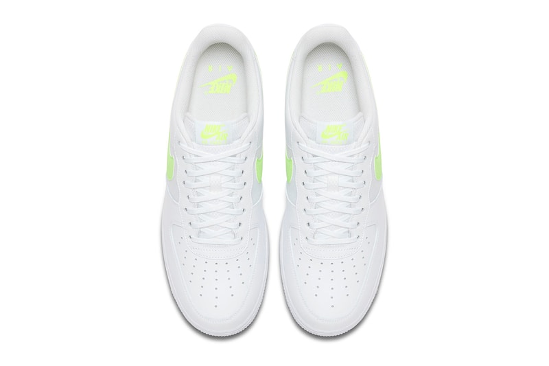 ナイキ　レザー　メッシュ　スニーカー　Nike Mixes Leather and Mesh on New Air Force 1s black red white volt grey blue release info images price footwear