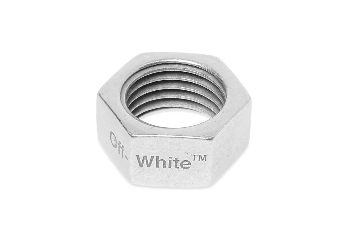 オフホワイト ヴァージル・アブロー　リング　シルバー Off-White™ Hex Nut Ring Release Info fashion virgil abloh accessories jewelry 