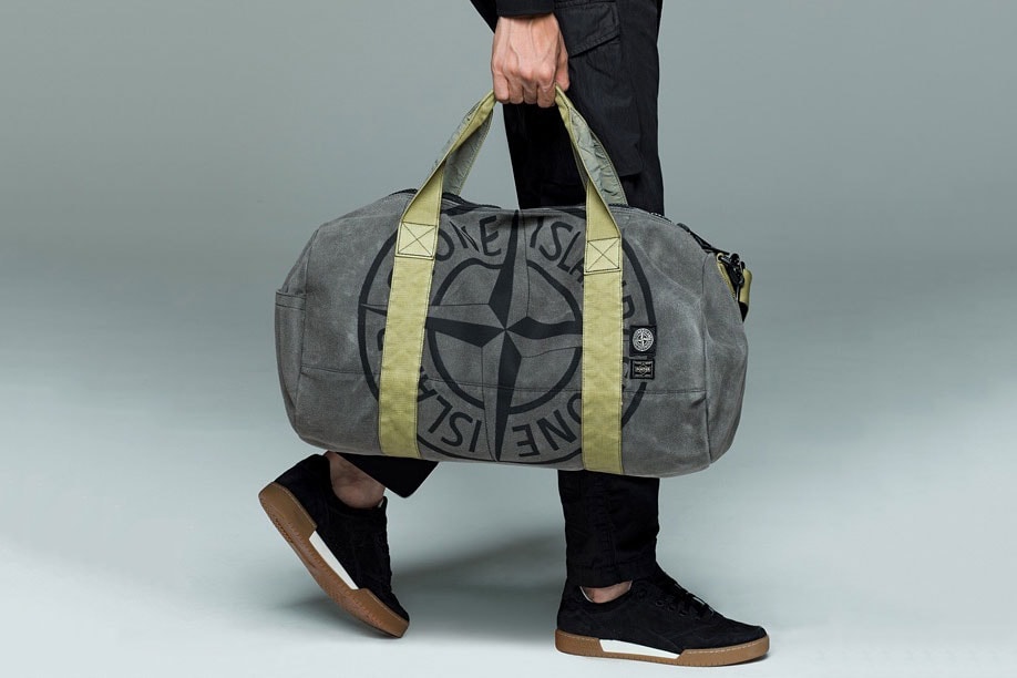 ストーンアイランド ポーター　コラボバッグ Stone Island PORTER Bags Limited Drop on App man made suede textile garment dye duffel backpack shoulder fanny pack bag