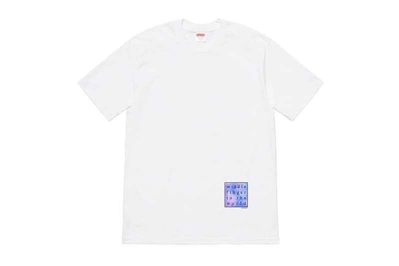 シュプリーム Supreme Tシャツ 2019年春夏コレクション レダと白鳥 キング・オブ・ニューヨーク middle finger to the world Tee Tshirt