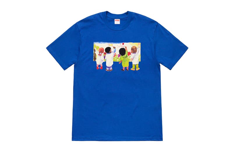 シュプリーム Supreme Tシャツ 2019年春夏コレクション レダと白鳥 キング・オブ・ニューヨーク middle finger to the world Tee Tshirt