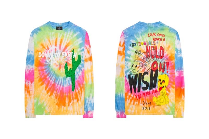 トラヴィス・スコット ドーバーストリートマーケット　ロサンゼルス　DSMLA Travis Scott x Dover Street Market 'Astroworld' Merch tie dyed hoodies shirts beanie kylie jenner