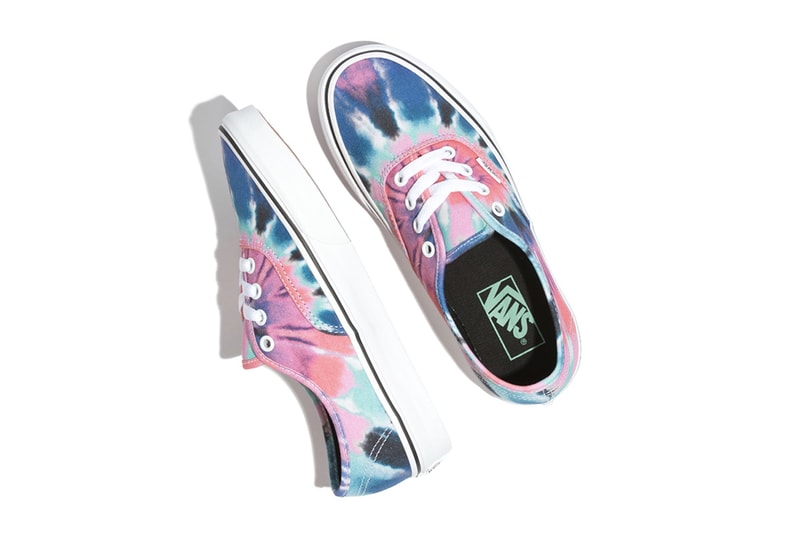 ヴァンズ スニーカー　タイダイ　Vans Slip On Old Skool Authentic First Look Release Date Tie-Dye Embroidery Details Buy Purchase