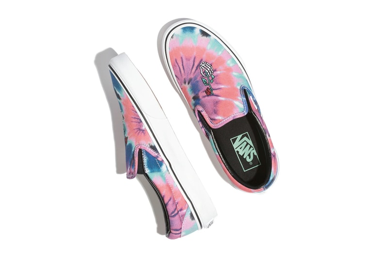 ヴァンズ スニーカー　タイダイ　Vans Slip On Old Skool Authentic First Look Release Date Tie-Dye Embroidery Details Buy Purchase