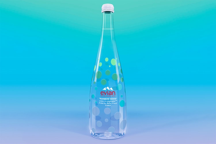 ヴァージル・アブローと evian が 750ml サイズのコラボボトルを追加発表