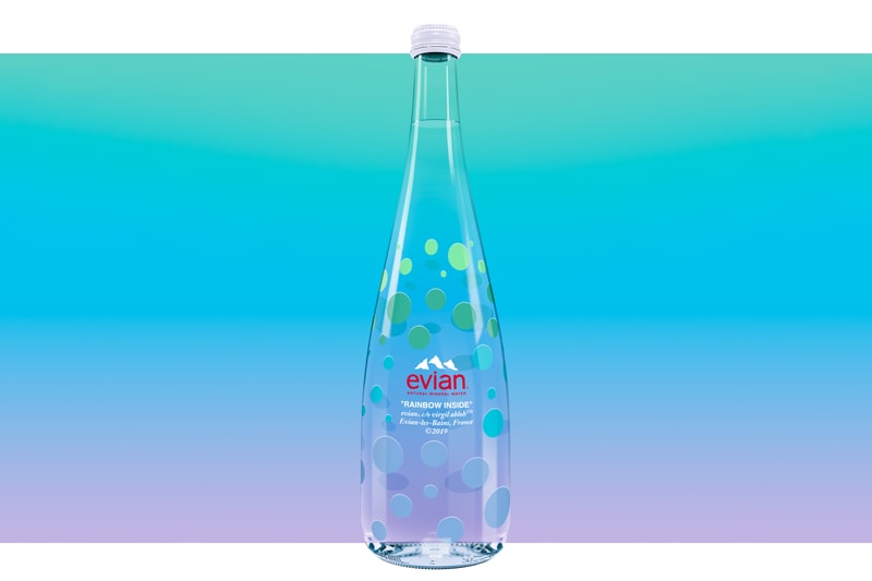 ヴァージル・アブロー エビアン ガラス ボトル evian Virgil Abloh 750ml 発売日 オンライン 取り扱い リリース
