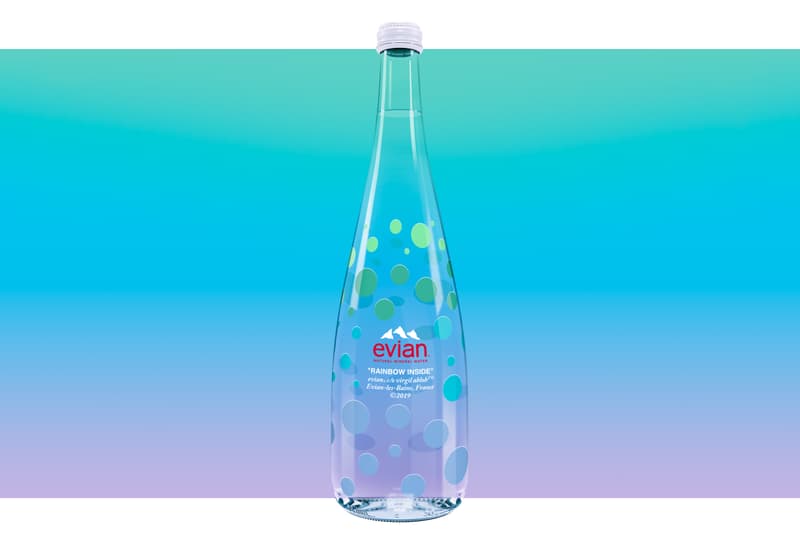 ヴァージル・アブロー エビアン ガラス ボトル evian Virgil Abloh 750ml 発売日 オンライン 取り扱い リリース
