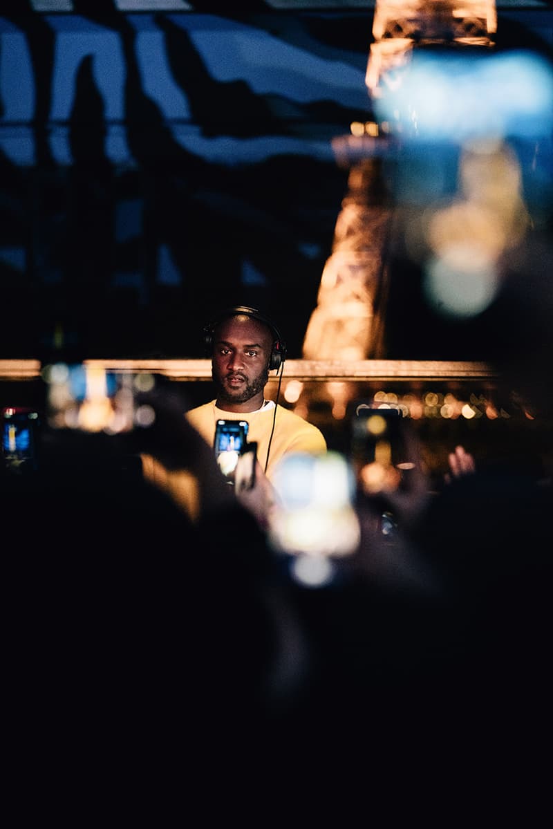 ヴァージル・アブロー エビアン virgil abloh evian water launch party one drop can make a rainbow inside bottle somos release drop buy sale france paris dj set
