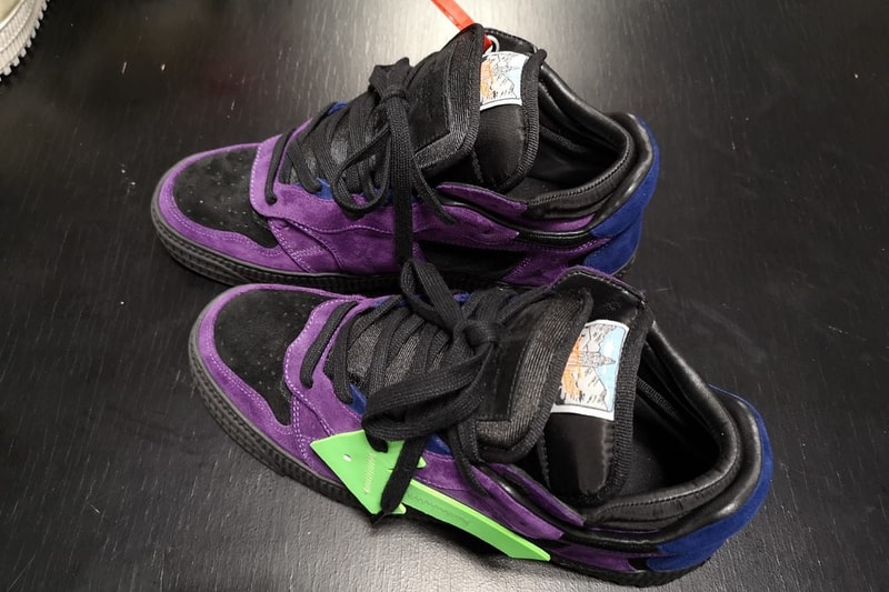 ヴァージル・アブロー オフホワイト　新作 スニーカー シューズ　インスタグラム　Virgil Abloh Teases Off-White™ 3.0 Off-Court Lows sneakers purple blue green beige off white than