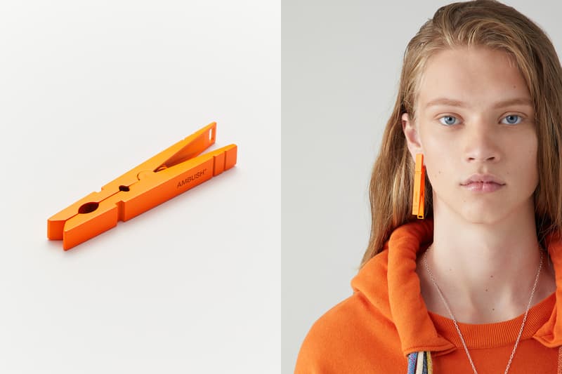 アンブッシュ　ユン　イヤリング　Ambush Nobo Clip Earring Release Yoon Orange Peg clothespin