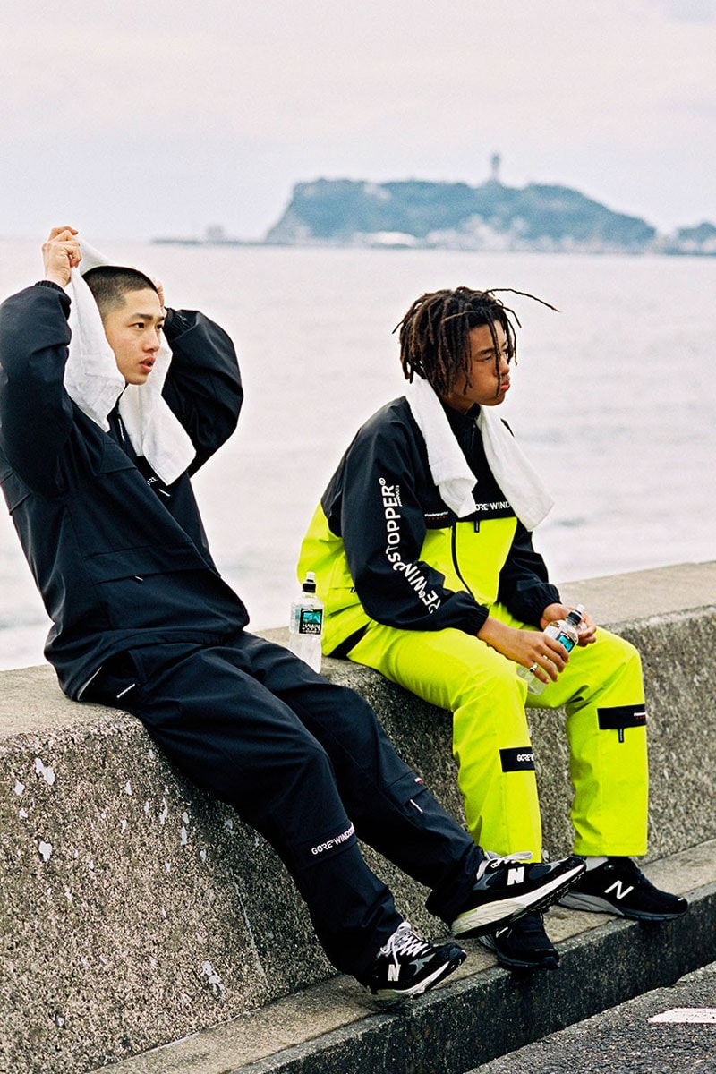 ゴアテックス　ディスイズネバーザット　Gore-Tex thisisneverthat WINDSTOPPER Collection Black Neon Yellow Jacket Pant T shirt