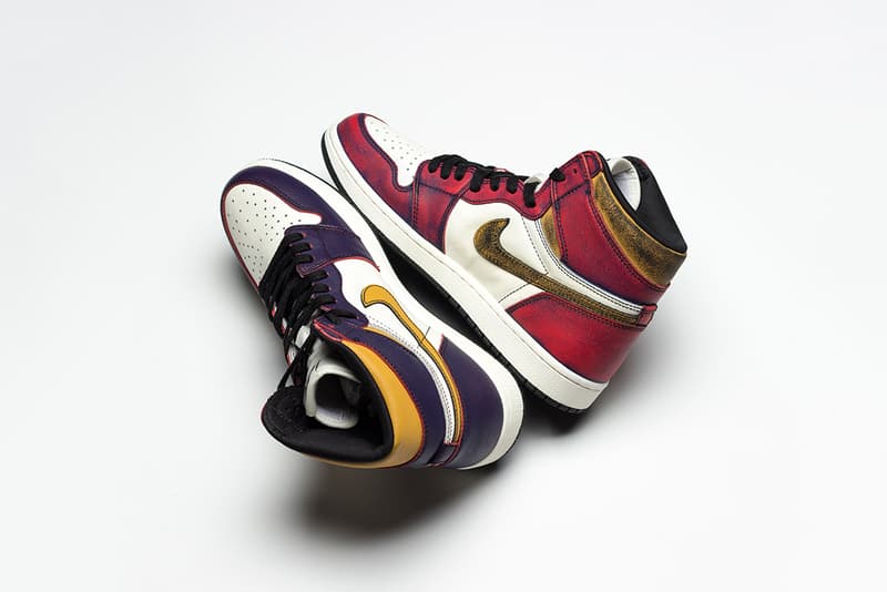 レイカーズからブルズへと変化するナイキSB x エアジョーダン1 nike sb air jordan 1 retro high og court purple university gold chicago 2019 may footwear jordan brand