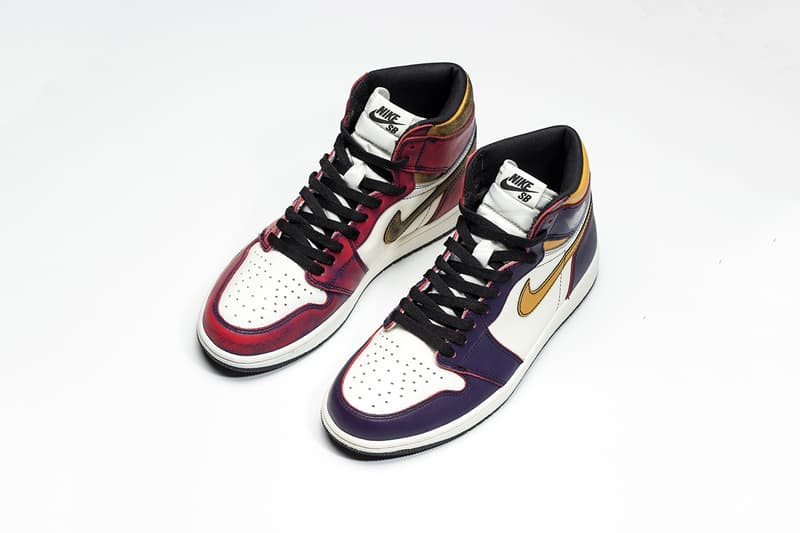 レイカーズからブルズへと変化するナイキSB x エアジョーダン1 nike sb air jordan 1 retro high og court purple university gold chicago 2019 may footwear jordan brand