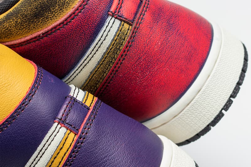 レイカーズからブルズへと変化するナイキSB x エアジョーダン1 nike sb air jordan 1 retro high og court purple university gold chicago 2019 may footwear jordan brand