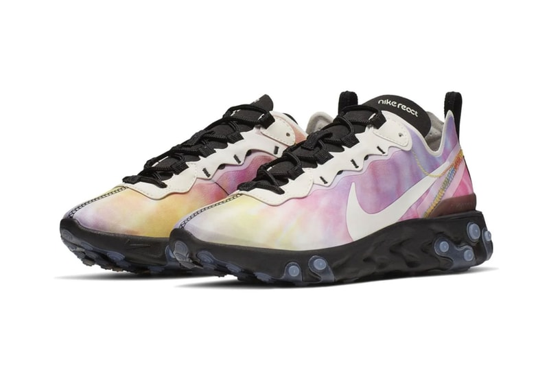 ナイキ　リアクトエレメント タイダイ柄  シューズ  Nike React Element 55 Tie-Dye Colorway Release