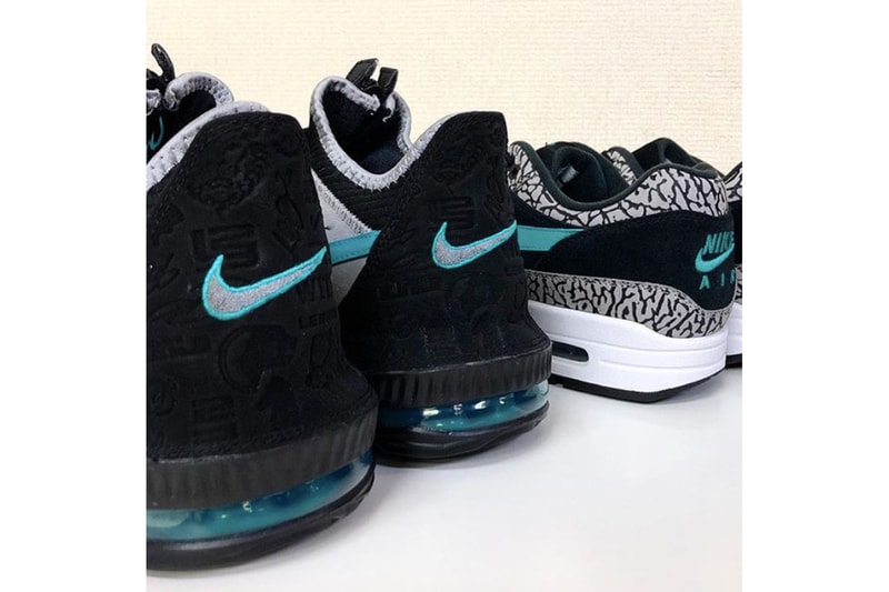 アトモス ナイキ  Jade カラー レブロン 16 Low atmos Nike  Clear Jade カラーデザイン 採用 LeBron 16 Low 発売