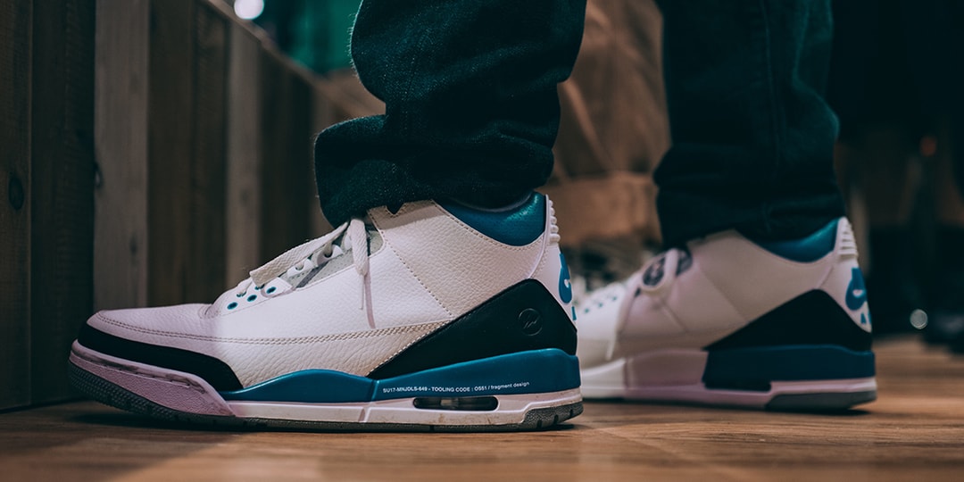 藤原ヒロシが fragment design x Air Jordan 3 の初見コラボシューズを 