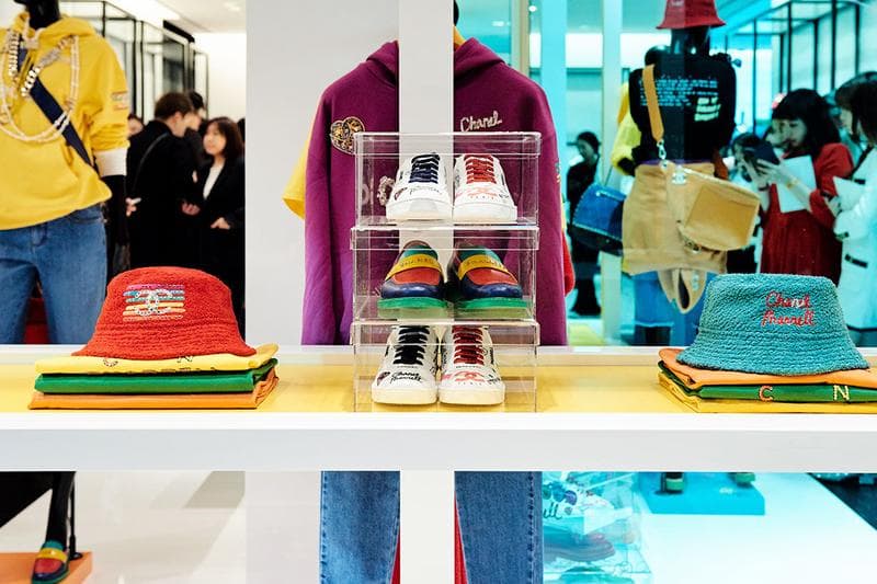 Chanel Pharrell SS19 Collection Seoul Debut Pharrell Williams Karl Lagerfeld jewelry clothes loafers bags accessories bucket hat release info price drop date