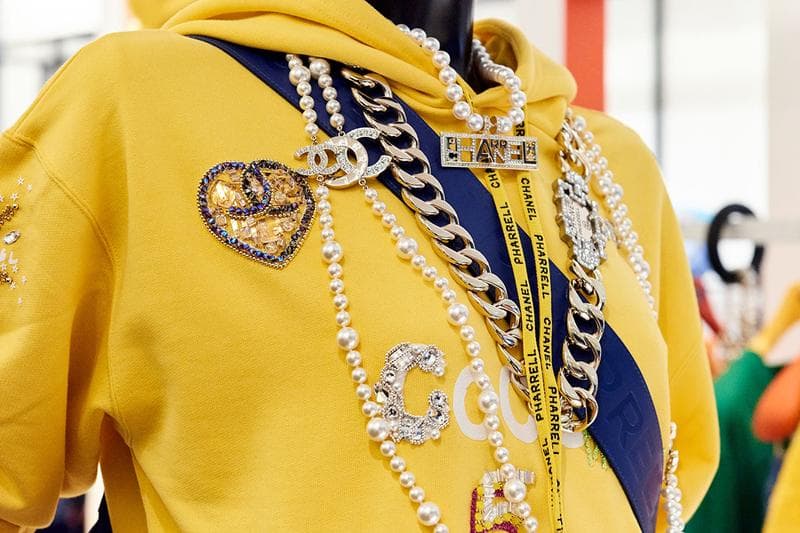 Chanel Pharrell SS19 Collection Seoul Debut Pharrell Williams Karl Lagerfeld jewelry clothes loafers bags accessories bucket hat release info price drop date