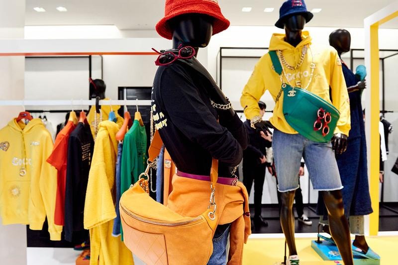 Chanel Pharrell SS19 Collection Seoul Debut Pharrell Williams Karl Lagerfeld jewelry clothes loafers bags accessories bucket hat release info price drop date 