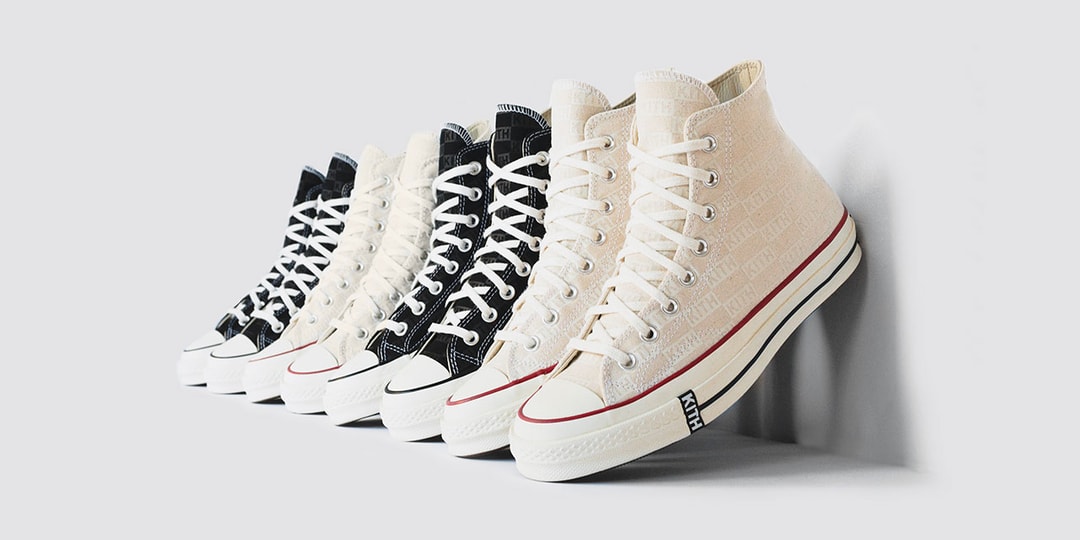 KITH x Converse より控えめ総柄ロゴデザインの新作コラボ Chuck 